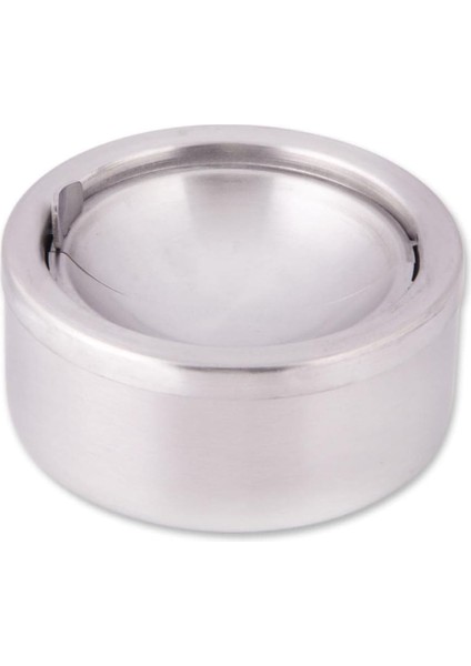 Çelik Hazneli Basmalı Küllük - Bahçe Tipi Kül Tablası - Mandallı Küllük - 12 cm Çap