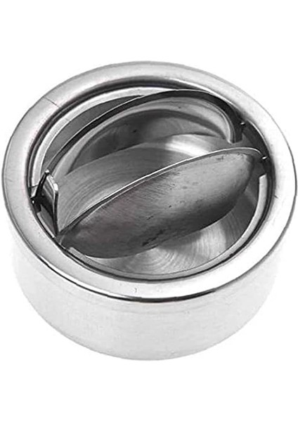 Çelik Hazneli Basmalı Küllük - Bahçe Tipi Kül Tablası - Mandallı Küllük - 12 cm Çap