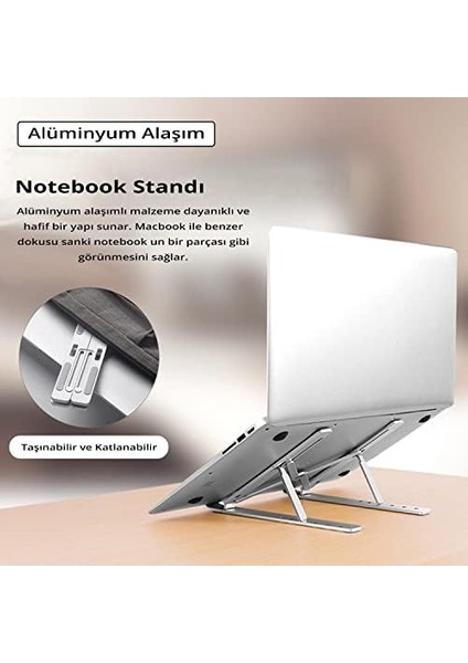 Rabbit Alüminyum Portatif Notebook ve Tablet Standı