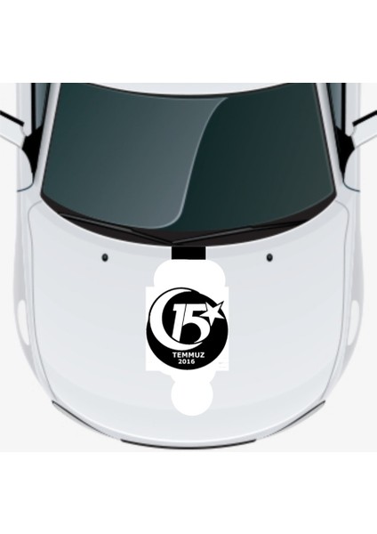 Autosticker^#15 Temmuz Oto Kaput Sticker 40 x 40 cm