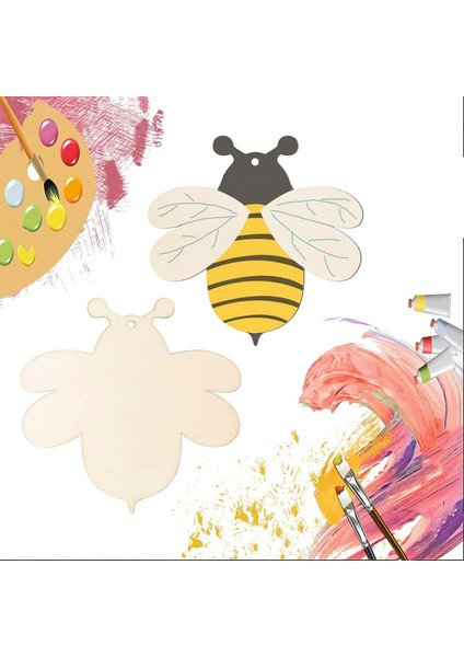 Arı Dekorlu Ahşap Boyama Okul Diy Etkinlik Aktivite Sanat