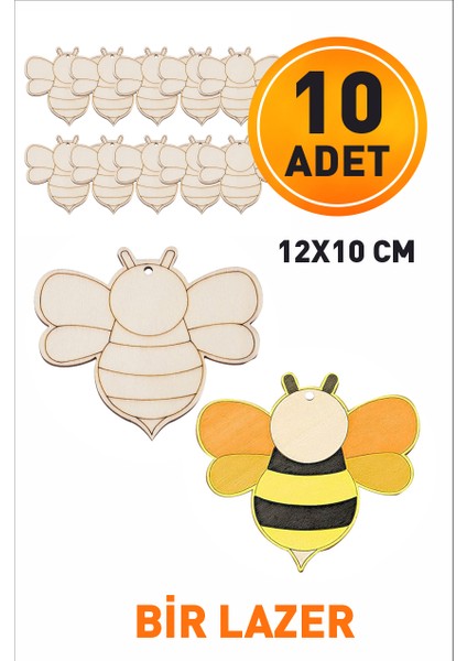 Arı Dekorlu Ahşap Boyama Okul Diy Etkinlik Aktivite Sanat