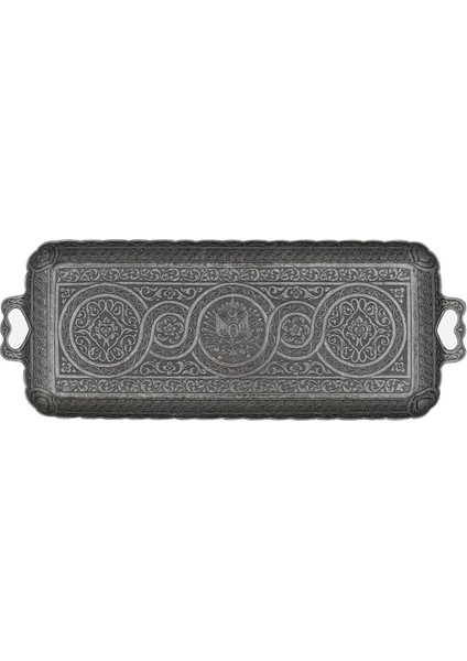 Tepsi Döküm Tepsi Kahve Çay Içecek Servis Dikdörtgen Tepsi 2 Kişilik 33X14CM