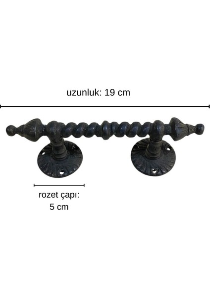 Pirinç Döküm Oksit Siyah Rengi 19 cm Çekme Kol indirimleri
