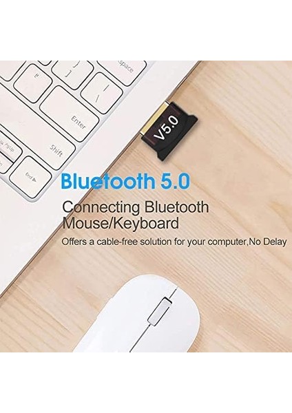 Bluetooth Mini Dongle Adaptörü V5.0 Bt Ses Alıcısı Pc Bilgisayar Windows Mac Ios Uyumlu Masaüstü Dizüstü Bilgisayar Fare Klavye Yazıcılar Kulaklıklar Hoparlörler Için Dongle