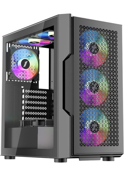 Trılobıte T7 Siyah 750W 80+ Argb 4X12CM Fan Temperli Cam Mesh USB 3.0 Atx Kasa