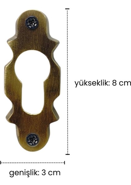 Pirinç Döküm Antik Sarı Rengi 8 cm Kilit Rozeti fırsatları