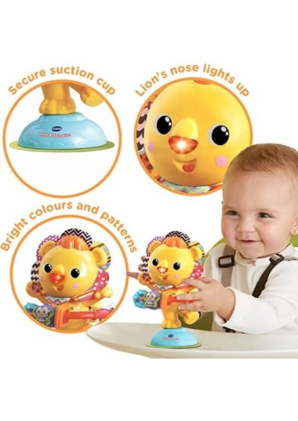 528003 Baby Twist & Spin Lion, Oyuncak Aslan, Çok Renkli, 20,5 x 12,5 x 12,5 cm