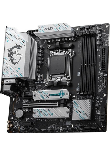 Msı B650M Gamıng Plus Wıfı Ddr5 6400MHZ 1xhdmı 1xdp 2xm.2 USB 3.2 Am5 Matx (Amd Am5 8000/ 7000 Seris Işlemci Uyumlu )