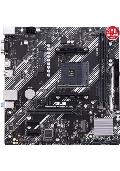 Prıme A520M-K Ddr4 4600MHZ 1xvga 1xhdmı 1xm.2 USB 3.2 Matx Am4 (Amd Am4 5000/4000 /3000 Serisi Ile Uyumlu)
