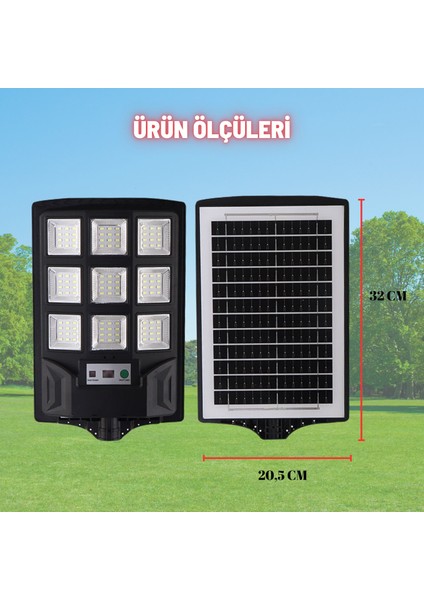 Solar Aydınlatma Güneş Enerjili Lamba 100W Kumandalı 108 LED Bahçe Sokak Aydınlatma Lambası 6V/30W