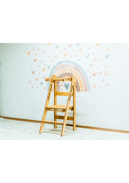 Montessori Ahşap Öğrenme Kulesi | Çocuklar Için Güvenli ve Ergonomik Yardımcı