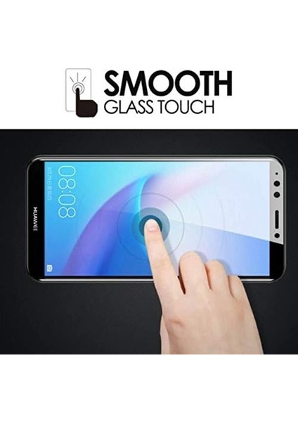 Huawei Y6 2018 Uyumlu Full Kaplayan Temperli 5d Ekran Koruyucu Cam (Siyah)