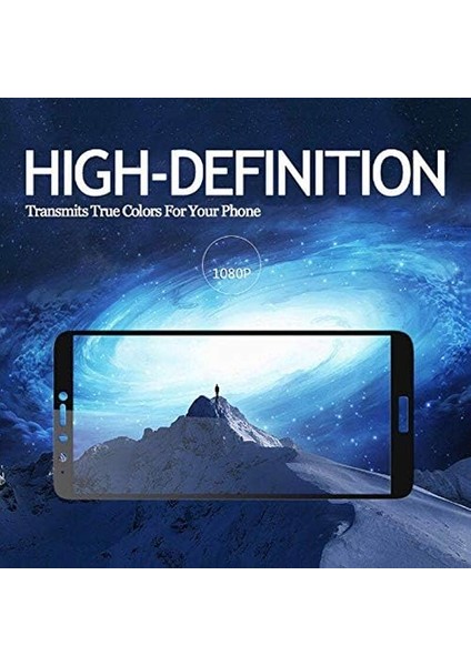 Huawei Y6 2018 Uyumlu Full Kaplayan Temperli 5d Ekran Koruyucu Cam (Siyah)