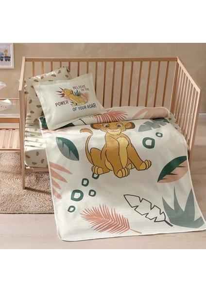 Lion King Power Lisanslı Karakter BASKILI Pamuk Pike Takımı, Çok Renkli, Küçük Tek Kişilik (Pike: 100 x 150 cm /lastikli Çarşaf: 80 x 140 cm /yastık Kılıfı: 50 x 70 cm )
