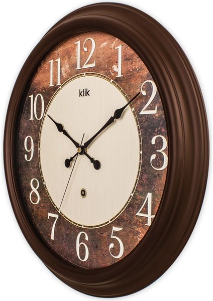 46x46 cm Retro Kahverengi Dekoratif Duvar Saati, şık ve modern tasarım modelleri