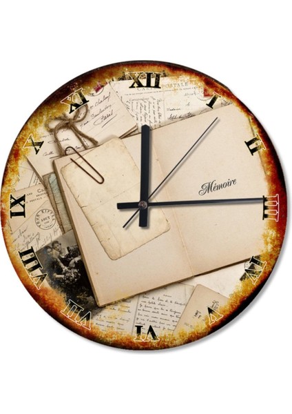 30 cm çapında yuvarlak beyaz analog duvar saati, şık ve şeffaf tasarım