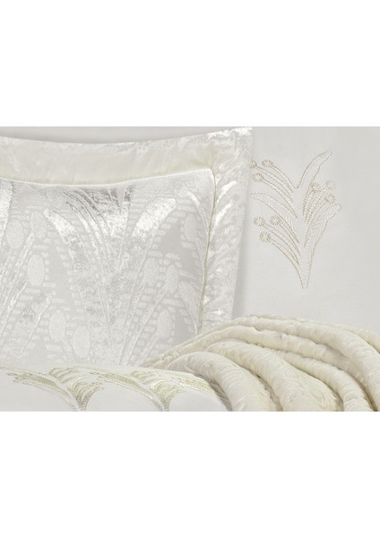 Goldroom Zeytindalı 10 Parça Battaniyeli Çeyiz Seti