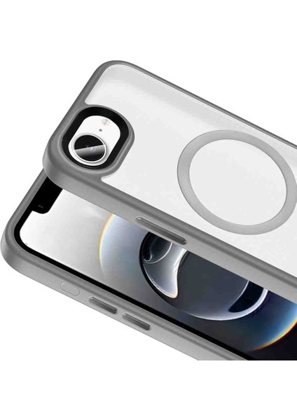 Apple iPhone 16E Kılıf Mat Arka Yüzey Wireless Şarj Özellikli Flet Magsafe Kapak