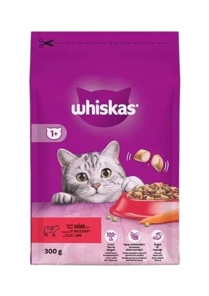 Biftekli ve Havuçlu Yetişkin Kedi Maması 300 gr