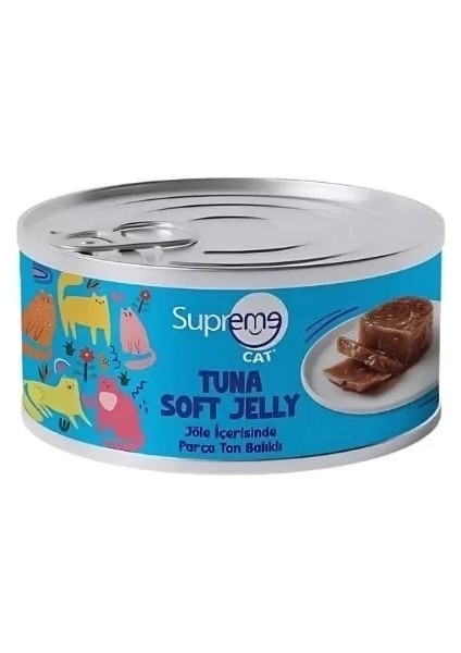 Cat Jöle İçerisinde Ton Balıklı Yetişkin Konserve Kedi Maması 85 gr