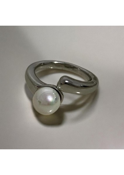 Ayarlamalı Incili Silver Yüzük modelleri