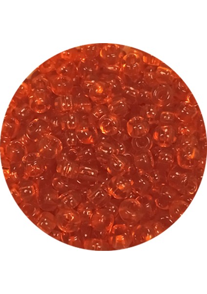 Dökme Cam Kum Boncuk (8/0) 3 mm - 20 Gram - Şeffaf Turuncu - BNC165