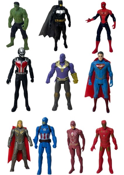 10 Adet Aksesuarlı Süper Kahramanlar Seti 10 Adet Süper Kahramanlar Tam Set 10 cm Süper Kahramanlar modelleri