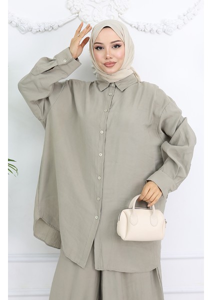 Tunik Pantolon Ikili Takım 4065-01 Limon Küfü Yeşili modelleri