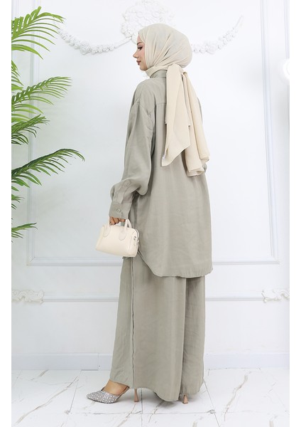 Tunik Pantolon Ikili Takım 4065-01 Limon Küfü Yeşili indirimleri