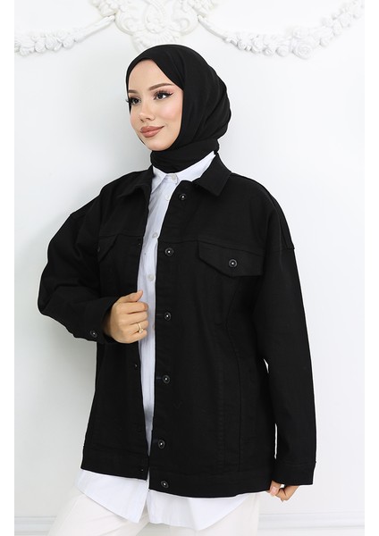 Oersize Kot Ceket 6327-01 Siyah modelleri