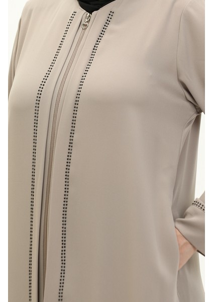 Büyük Beden Taş Baskılı Ferace 4005X-04 Taş fırsatları