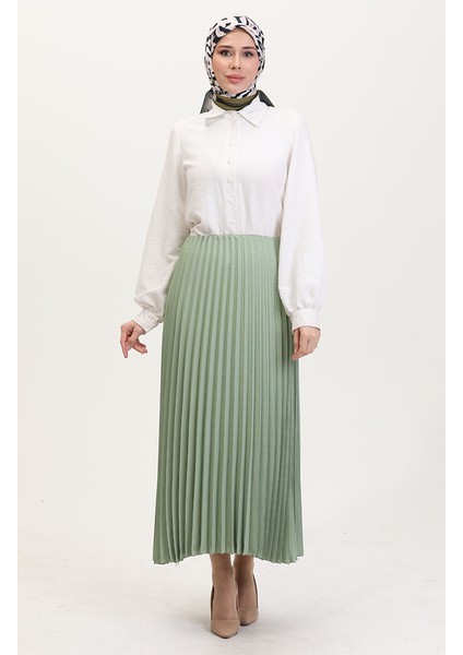 Piliseli Etek 0027-04 Çağla Yeşili