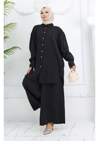 Tunik Pantolon Ikili Takım 4065-03 Siyah