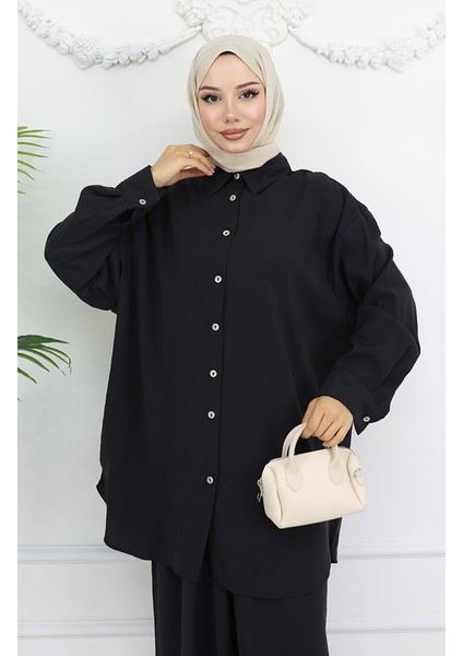 Tunik Pantolon Ikili Takım 4065-03 Siyah modelleri