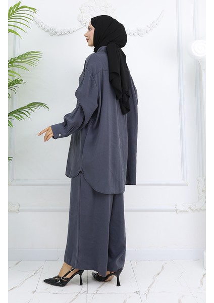 Tunik Pantolon Ikili Takım 4065-05 Antrasit indirimleri