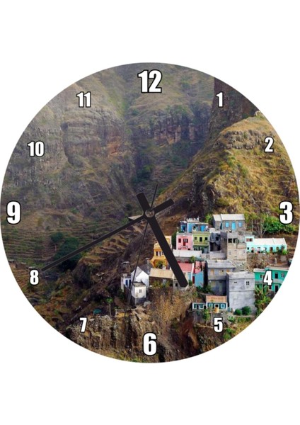 Beyaz yuvarlak duvar saati, 50x50 cm, şık ve modern tasarım