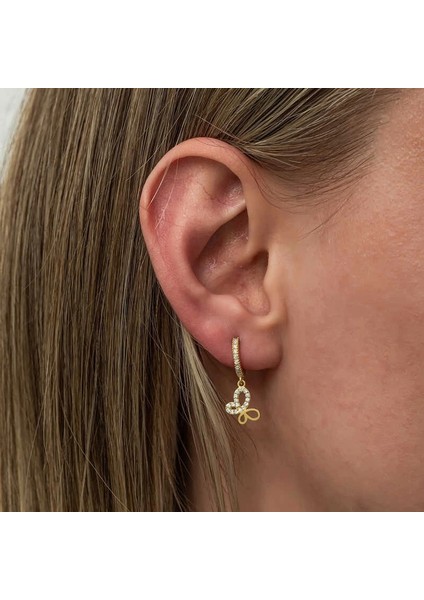 Gümüş Sallantılı Gold Kelebek Kadın Küpe fiyatları
