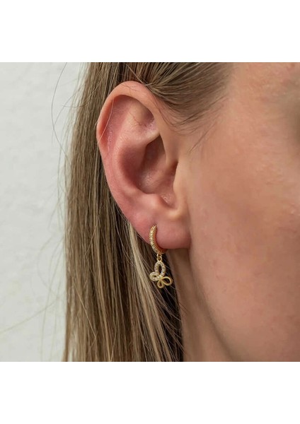 Gümüş Sallantılı Gold Kelebek Kadın Küpe fırsatları