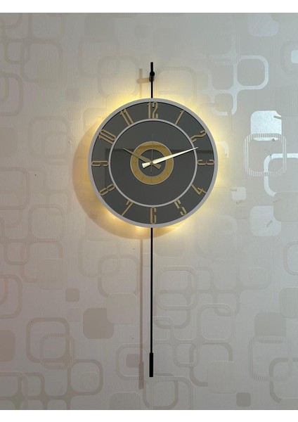 Modern Camlı Metal Duvar Saati 40x90 cm, Siyah, Füme, Beyaz, Gold renk seçenekleri fırsatları