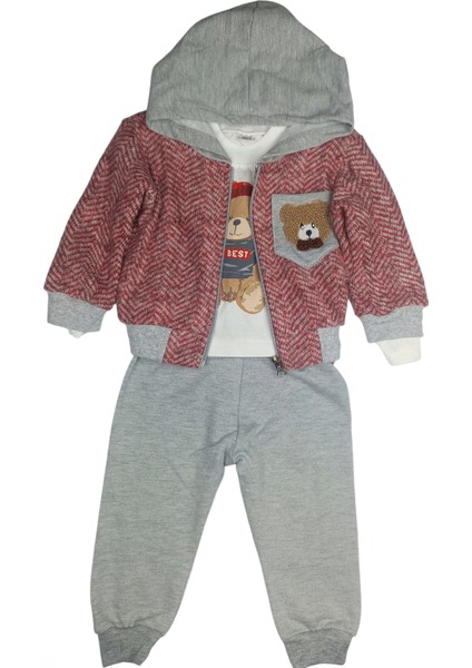 Bebek Papyonlu Ayı Süzineli Öğrgü Ekose Hıraka 3'lü Takım fiyatları