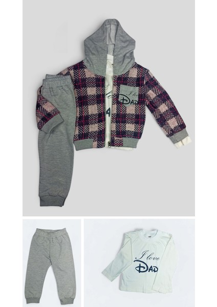 Bebek Papyonlu Ayı Süzineli Öğrgü Ekose Hıraka 3'lü Takım fiyatları