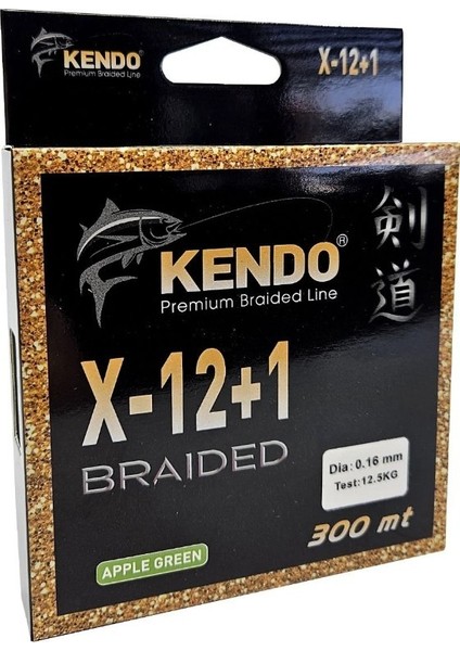 X-12+1 Braided 300M Apple Green Örgü Ip