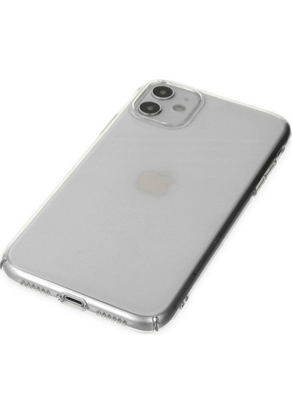 iPhone 11 Kılıf Pc Sert Şeffaf Kılıf Mika Kılıf Sararmaz Kılıf Slim Ince Kılıf - Şeffaf