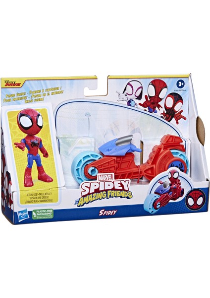F6777 Spidey ve Inanılmaz Arkadaşları - Motorsiklet ve Figür +3 Yaş