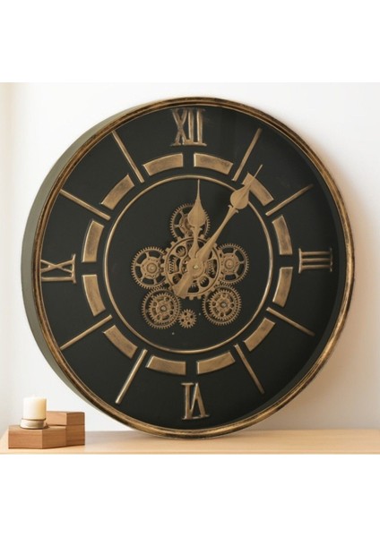 Antik Çarklı Duvar Saati 60 cm AK.JI0009