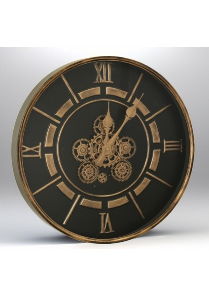 Antik Çarklı Duvar Saati 60 cm AK.JI0009