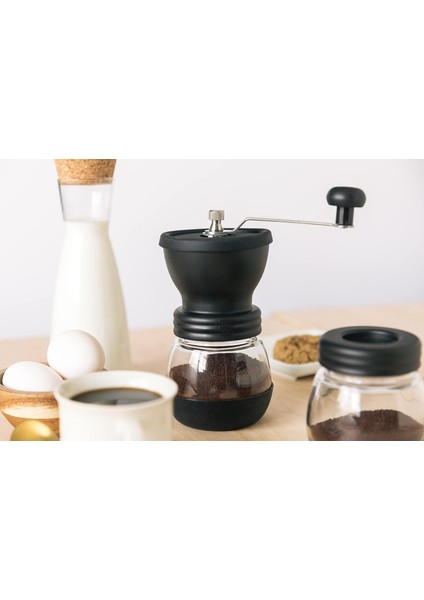 Seramik Çekirdek Kahve Değirmeni 1 Adet Cam Yedek Saklama Kabı Hediye | Çekirdek Kahve Değirmeni