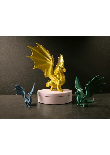 Modellio3D Gold Dragon – 3D Baskı Efsanevi Ejderha Figürü!