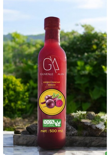 Doğal Ev Yapımı Kırmızı Pancar Sirkesi 500 ml